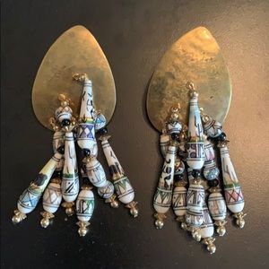 Vintage western style dangle earrings